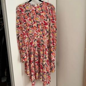 STELLA MCCARTNEY Felicity Floral Print Long Sleeve Handkerchief Hem Dress, 42IT